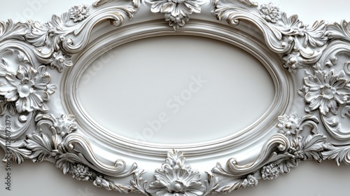 a gold oval picture frame