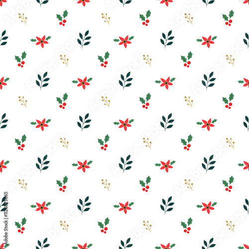Common Christmas Items Seamless Vector Pattern Design