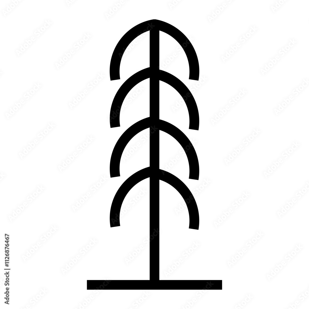 Tree Icon, Single Icon in Outline Line Style Tree Icon, Single Icon in Outline Line Style