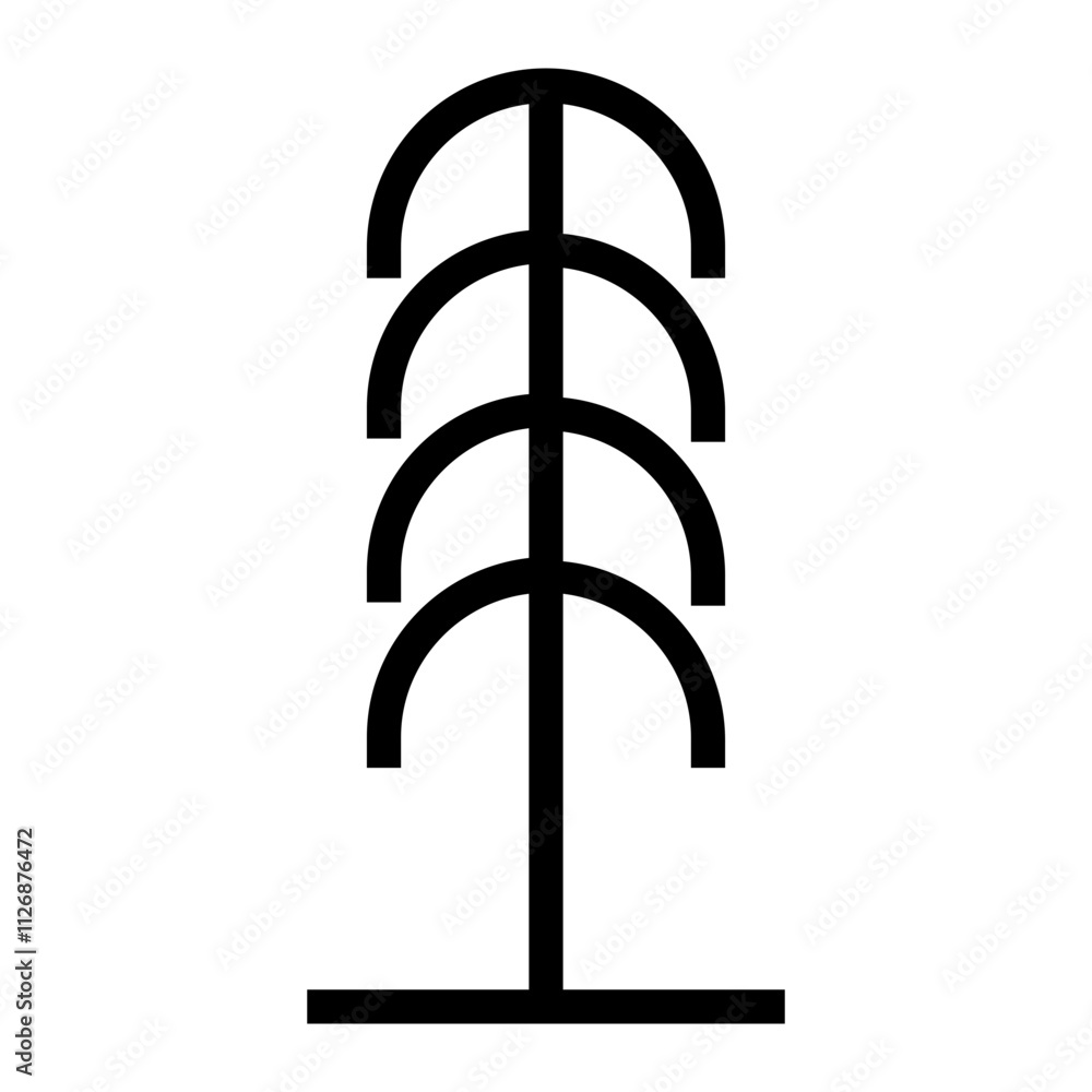 Tree Icon, Single Icon in Outline Line Style Tree Icon, Single Icon in Outline Line Style
