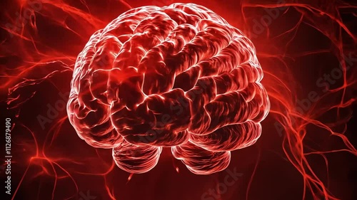 Brain background, medical health concept. 4k animation video photo