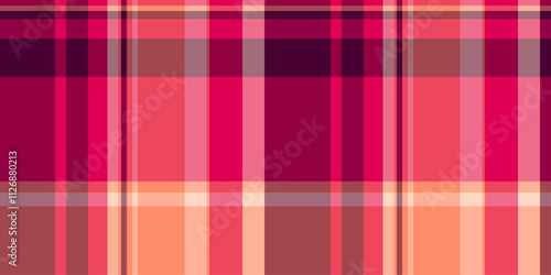 Professional pattern fabric textile, turkish plaid tartan seamless. Wide vector check texture background in red and pink colors.