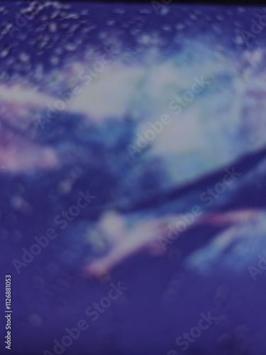 Vibrant and abstract blurred background with dominant color blue