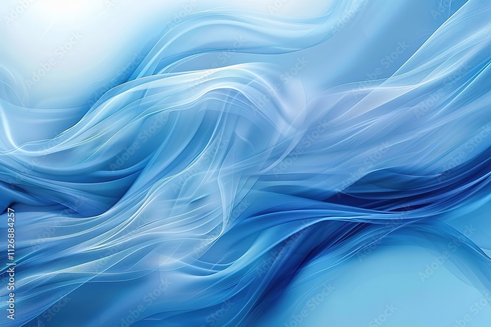 Obraz premium poster, colorful, artistic, minimal, trendy, concept, curve, color, movement, style, creative, presentation, gradient, light, blue, soft, smooth, flow, dynamic, space, technology, business, elegant 