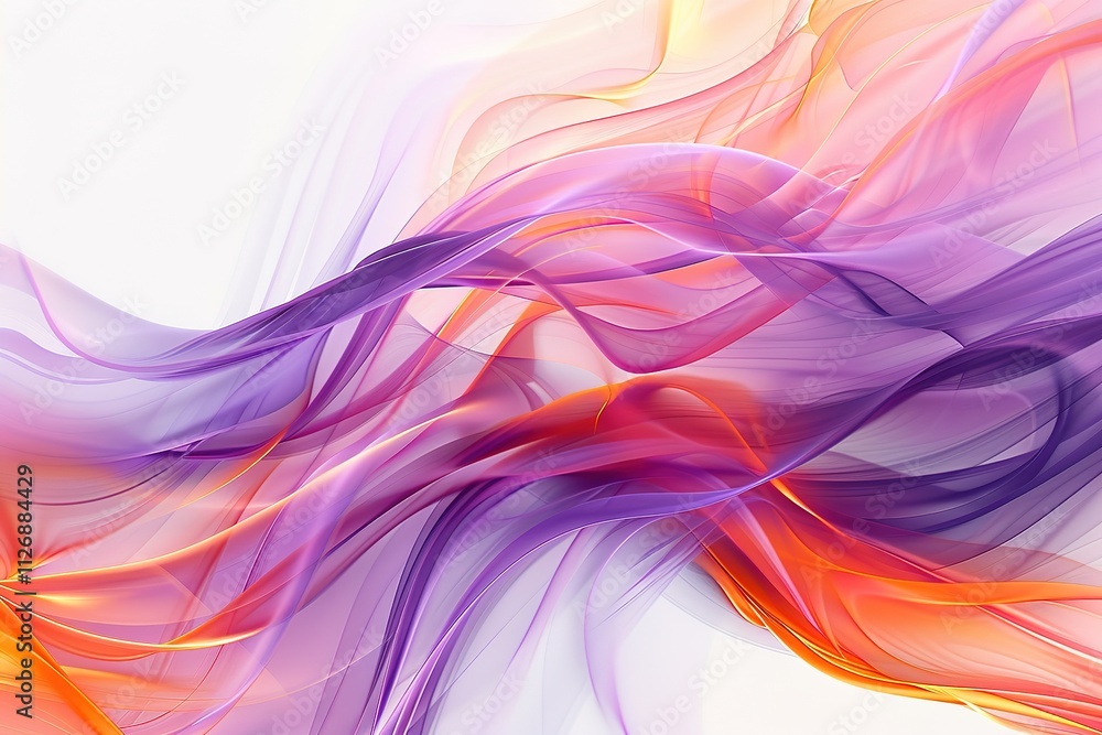 Obraz premium Abstract smooth color wave vector. Curve flow motion illustration 