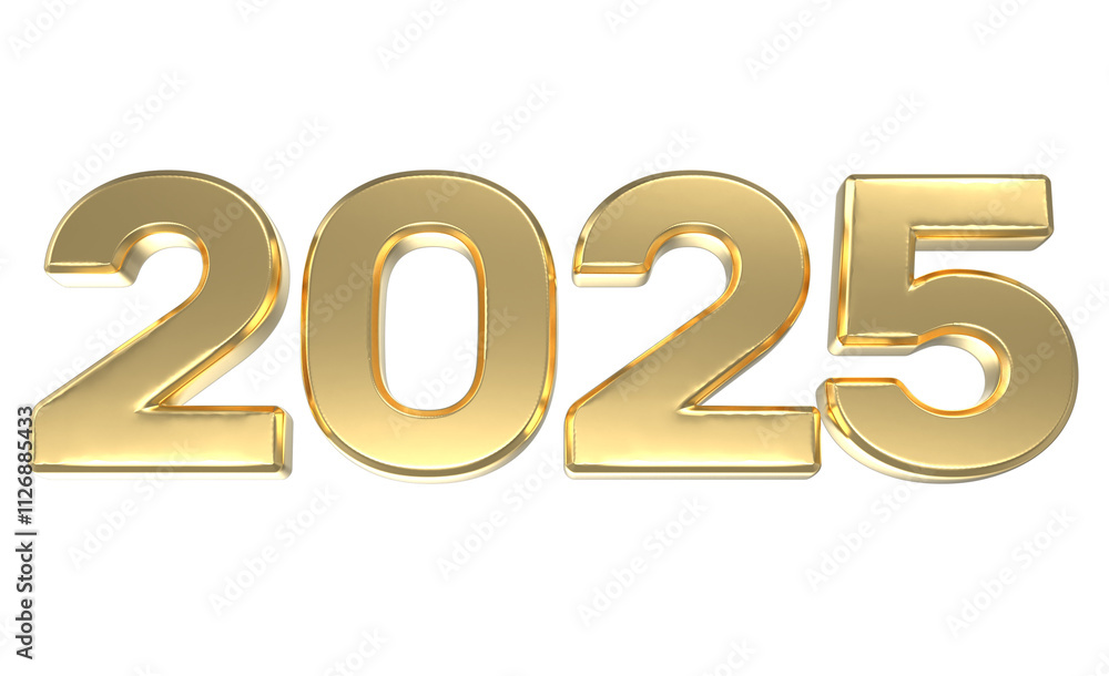Happy New Year number 2025 3d render Happy New Year number 2025 3d render