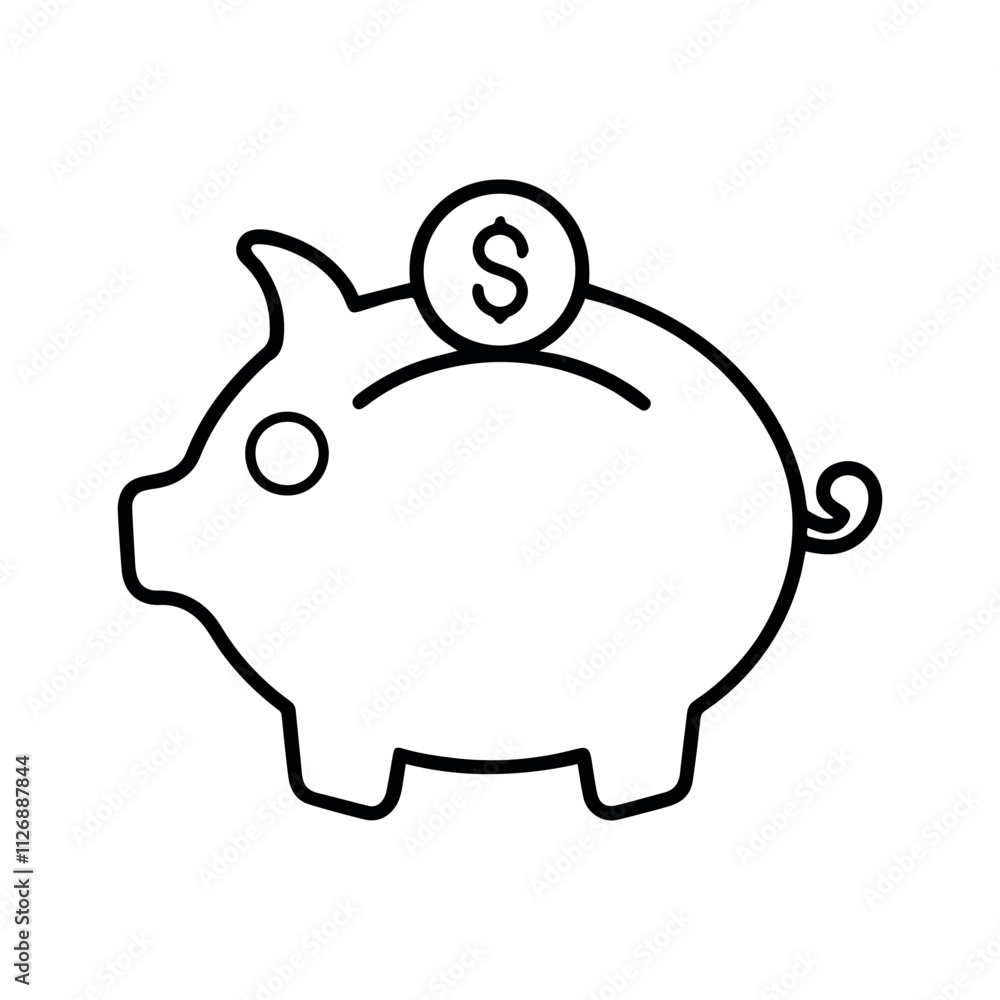 save money vector icon on white background save money vector icon on white background