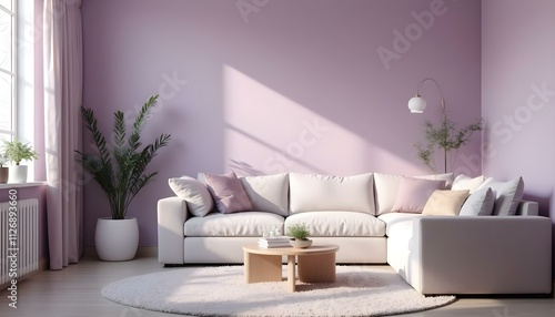 modern living room with sofa
