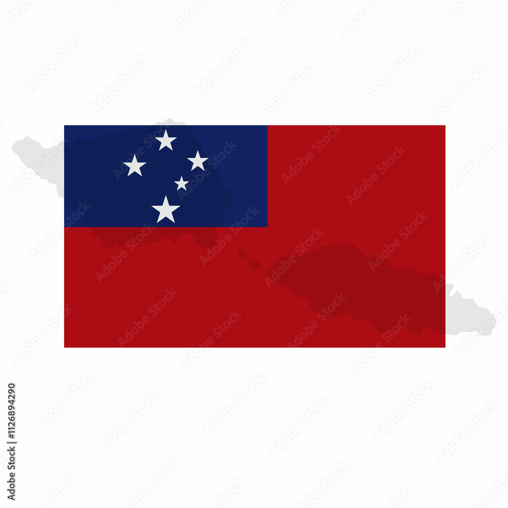 Samoa flag vector illustration, country flag Samoa flag vector illustration, country flag
