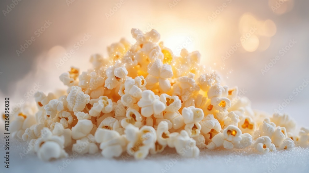 a pile of popcorn on a white background a pile of popcorn on a white background