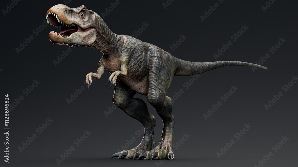 Baby Trex of background. 3d model rendering Baby Trex of background. 3d model rendering