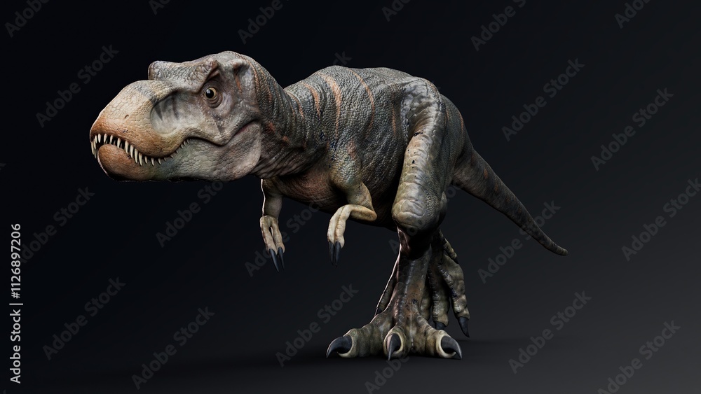 Baby Trex of background. 3d model rendering Baby Trex of background. 3d model rendering