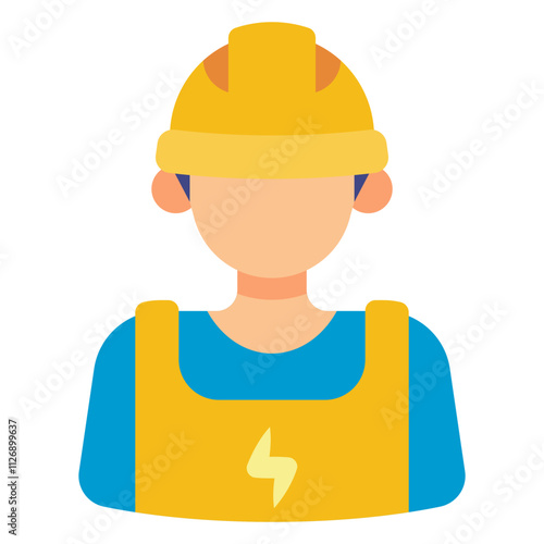 electrician flat icon