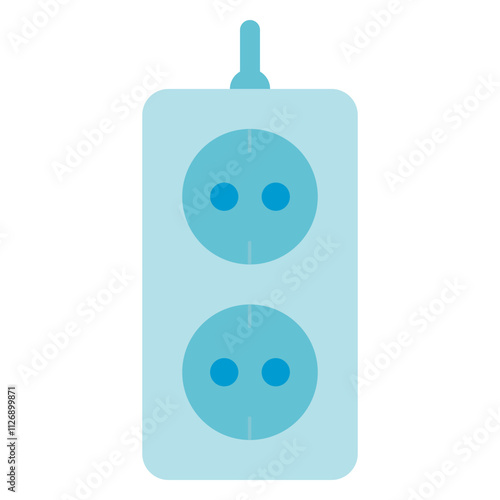 power extension socket flat icon