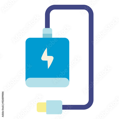 power bank flat icon