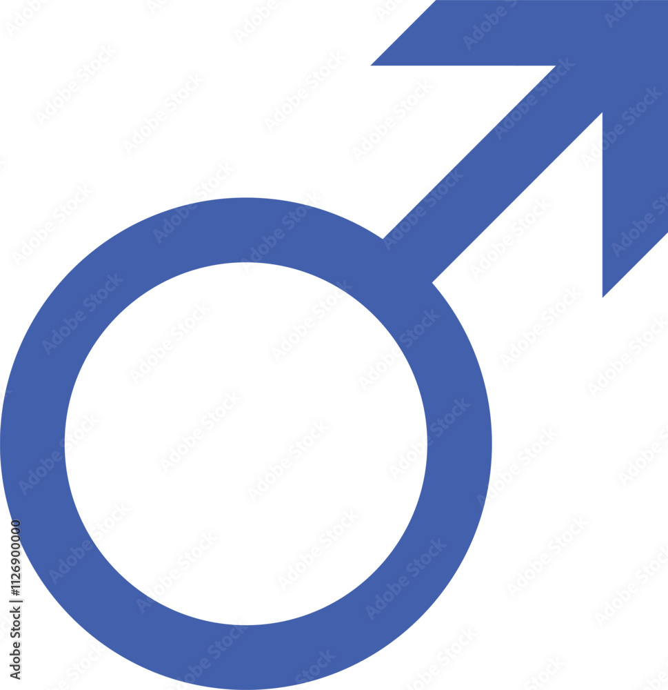 WebMen sign Blue color, Gender symbol, Male indication vector WebMen sign Blue color, Gender symbol, Male indication vector