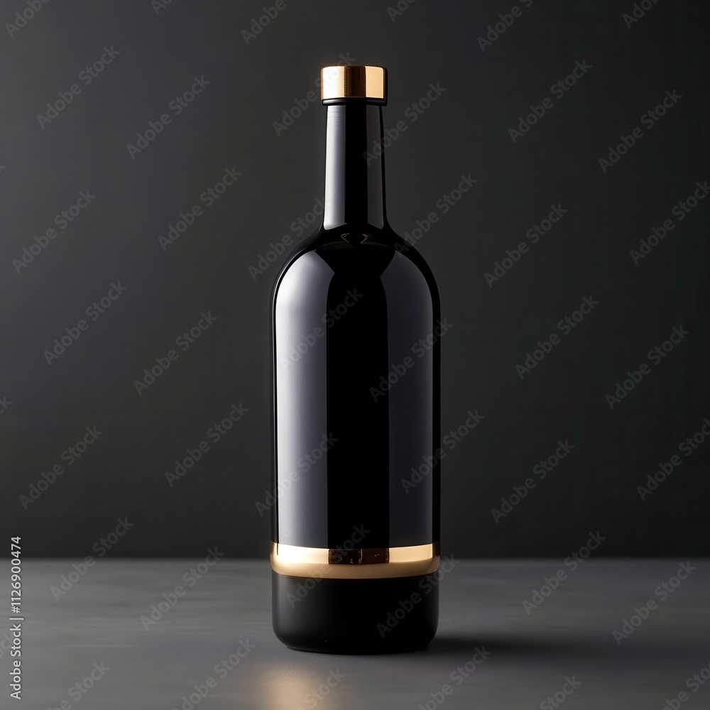 Fototapeta premium Bottle of wine is sitting on a table