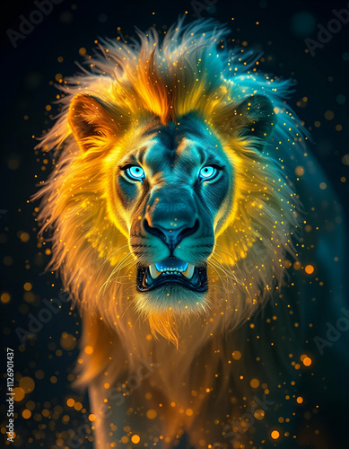 lion in the night