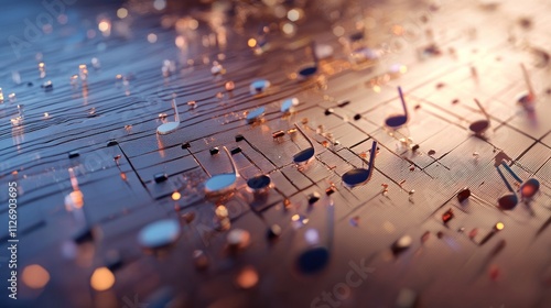 Wallpaper Mural Abstract Musical Notes Surface Design Art Torontodigital.ca