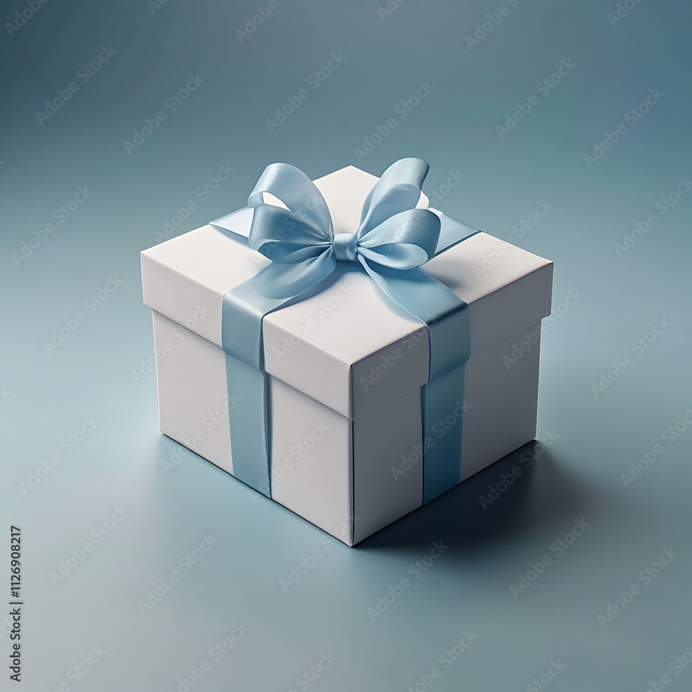 Bright and Elegant gift box with a shiny ribbon bow Bright and Elegant gift box with a shiny ribbon bow