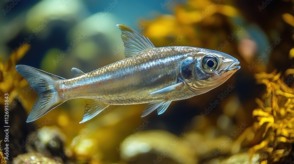 Fototapeta premium a silver fish with sharp fins