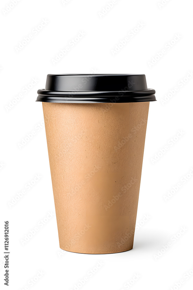 Take away paper coffee cup mock up, isolated on white background Take away paper coffee cup mock up, isolated on white background