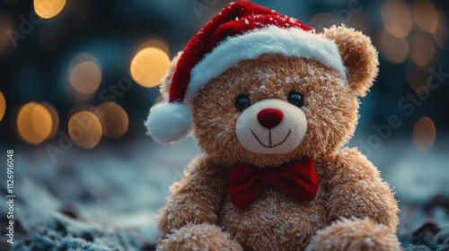 Wallpaper Mural a stuffed bear wearing a santa hat Torontodigital.ca