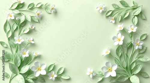 Wallpaper Mural frame with flowers Torontodigital.ca