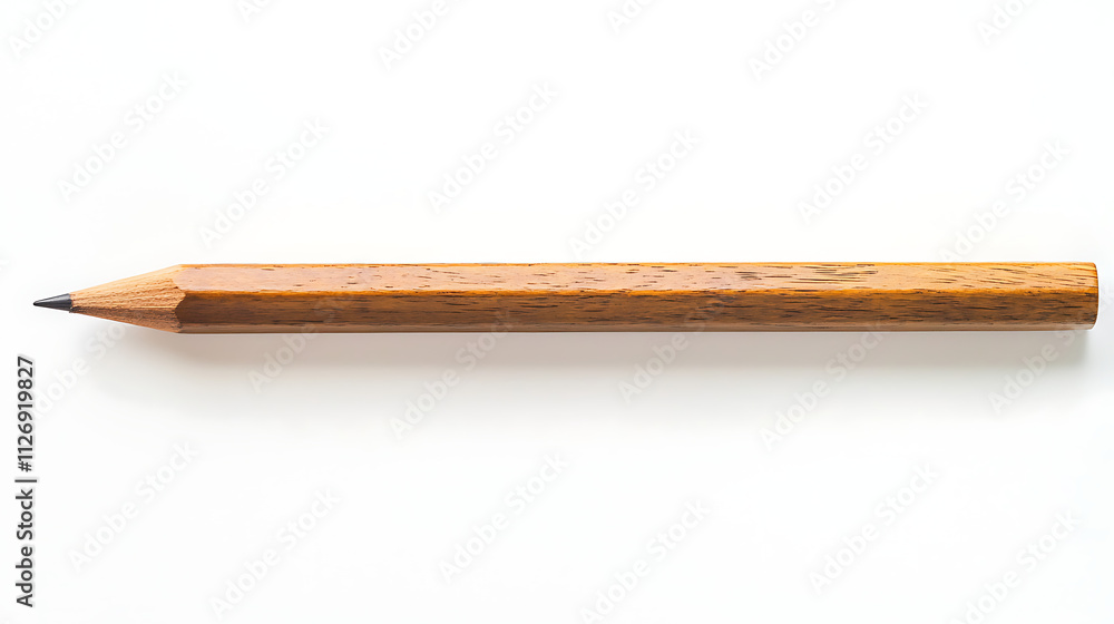 Obraz premium A wooden pencil with a black tip