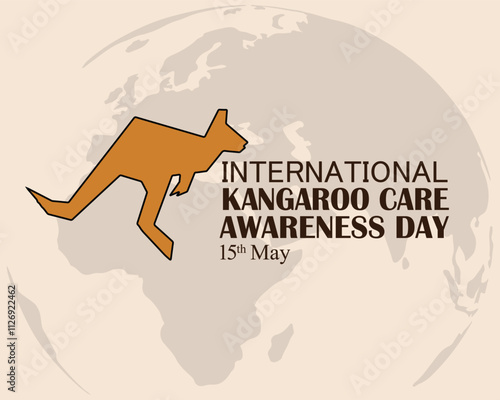 International Kangaroo care awareness Day ,15th may. Creative illustration design for Card ,banner, poster and social media templates, Background. Vector illustration.