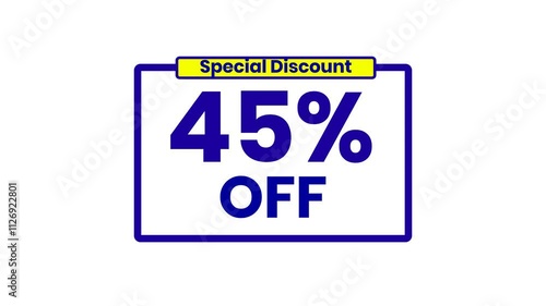 Blue Stripe 45% Off Sale Animation - Motion Graphics