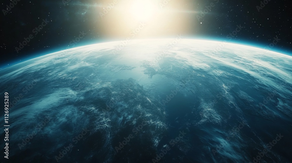 Fototapeta premium Ultra detailed, photorealistic view of Earth from space