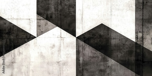 Black and white photo of a wall with a pattern of squares