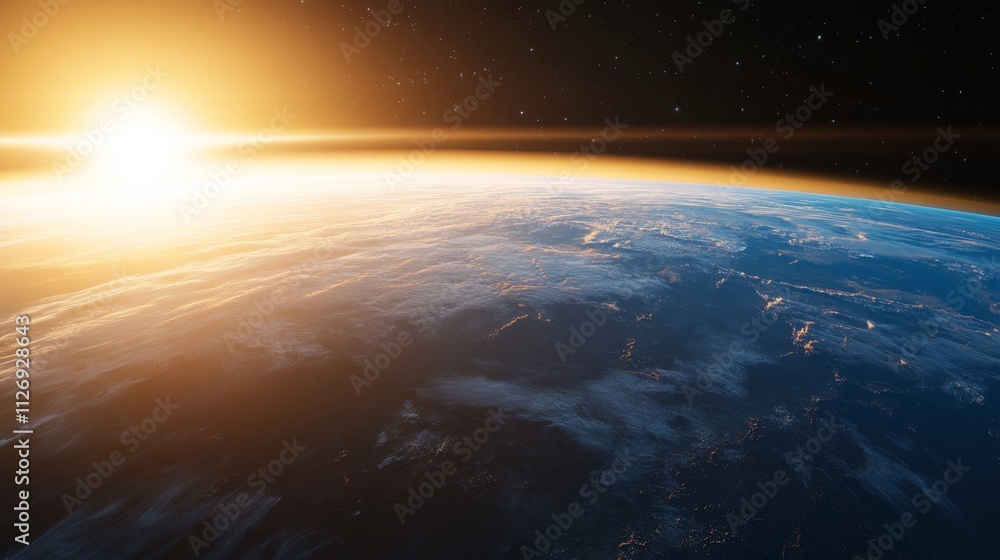 Ultra detailed, photorealistic view of Earth from space with a clear view of the Rocky Mountains Ultra detailed, photorealistic view of Earth from space with a clear view of the Rocky Mountains