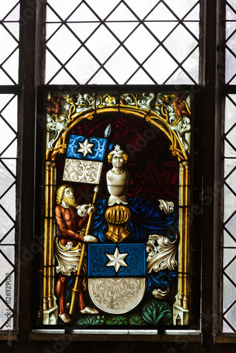 stained glass window in church