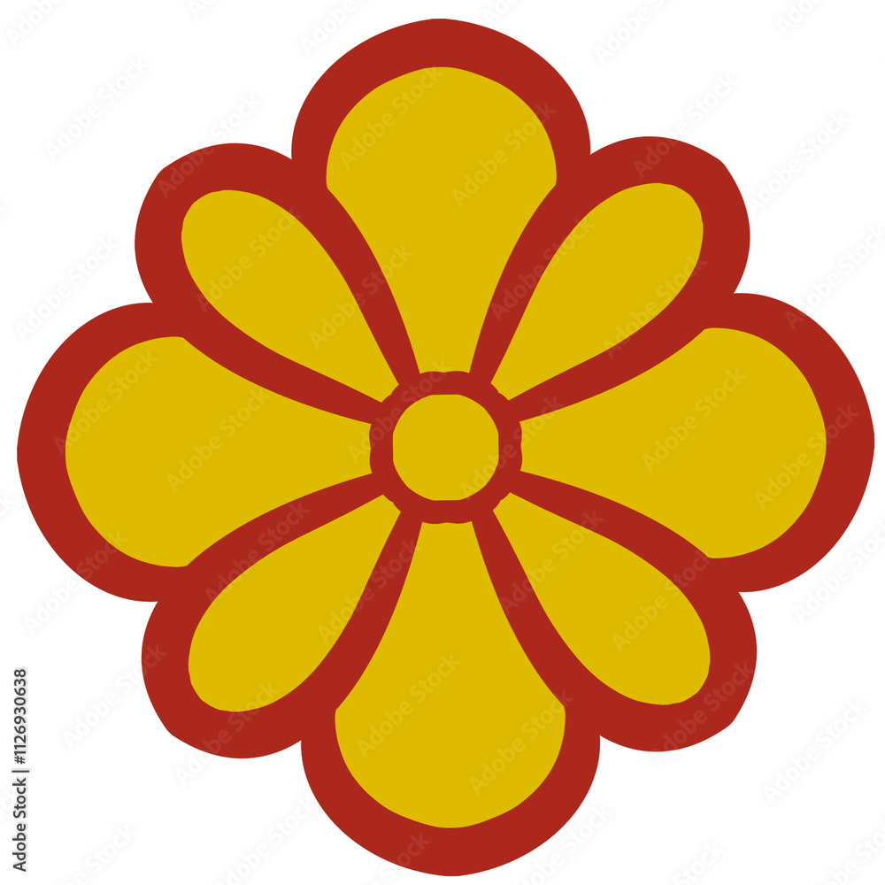 Digital drawing of flower for decorating in Chinese Theme Digital drawing of flower for decorating in Chinese Theme