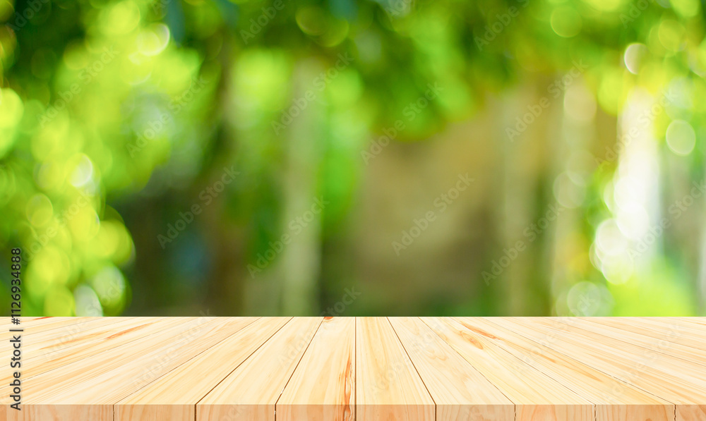 Wood floor with blurred trees of nature park background and summer season
Wood floor with blurred trees of nature park background and summer season