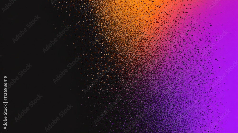 Obraz premium Colorful Gradient with Particles Blending into Dark Background