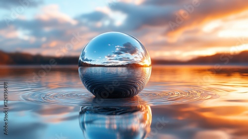 Wallpaper Mural abstract 3d render of sphere Torontodigital.ca