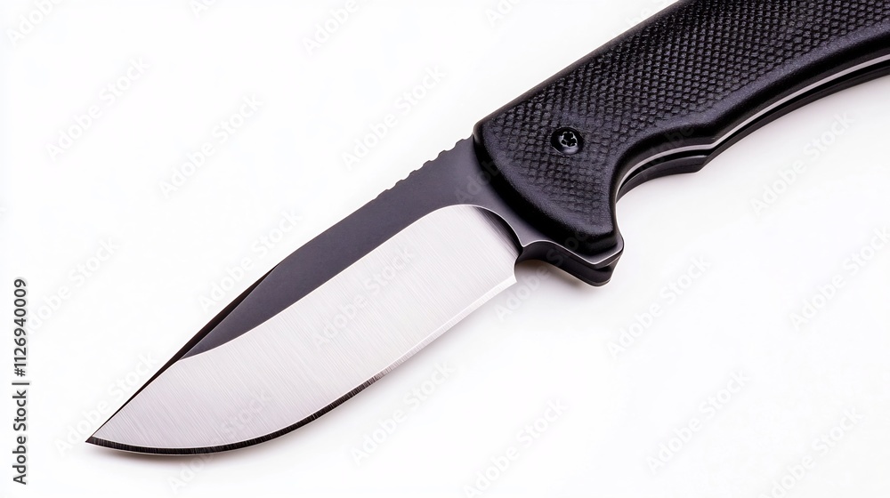 Detailed View of a Tactical Knife Handle in Monochrome Colors Detailed View of a Tactical Knife Handle in Monochrome Colors