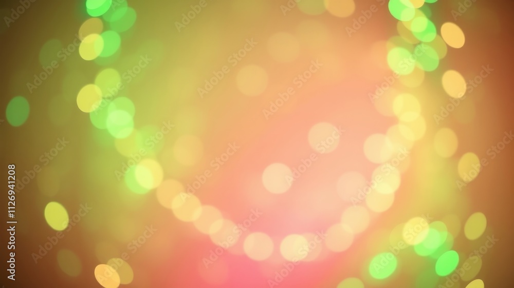 Fototapeta premium Abstract Blurred Lights Soft Yellow, Green, and Pink Bokeh Background
