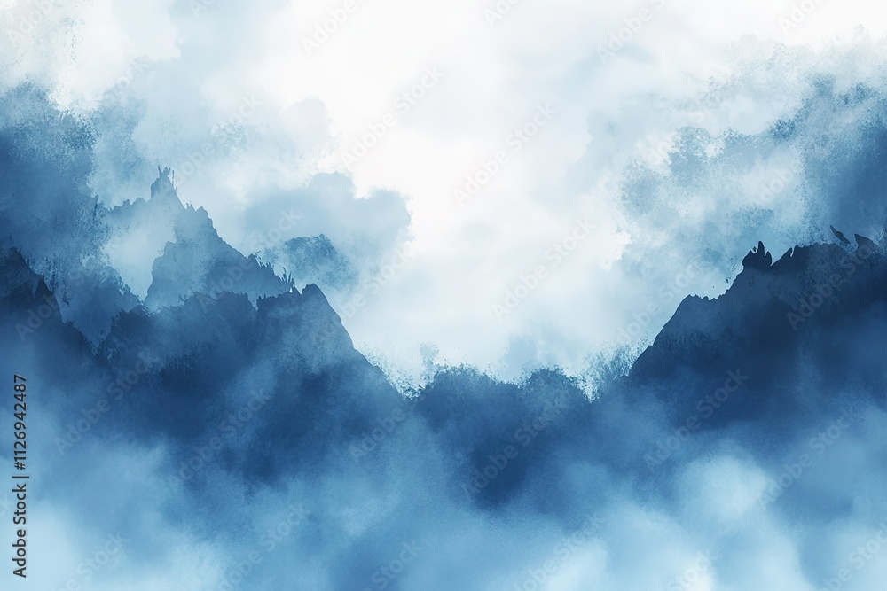 The sky is blue and the mountains are in the background The sky is blue and the mountains are in the background