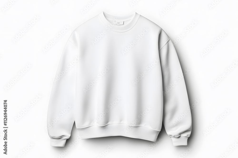 White sweatshirt mockup isolated on a white background White sweatshirt mockup isolated on a white background