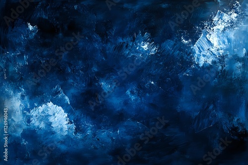 Wallpaper Mural Abstract dark blue painting with light brushstrokes. Torontodigital.ca