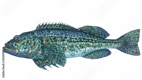 lingcod, ling cod, Ophiodon elongatus, buffalo cod, cultus cod, Hexagrammidae, Chordata, Actinopterygii, Ophiodon
 photo