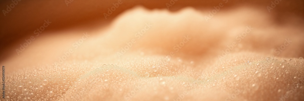 Soft bubble bath foam in warm tones for relaxation and soothing experience Soft bubble bath foam in warm tones for relaxation and soothing experience