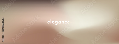 Abstract mocha brown gradient background. Light beige and brown color vector banner. Pastel gradient pattern. Blurred light fuzz colorful bg. Pastel smooth mesh shapes. Vector soft horizontal backdrop