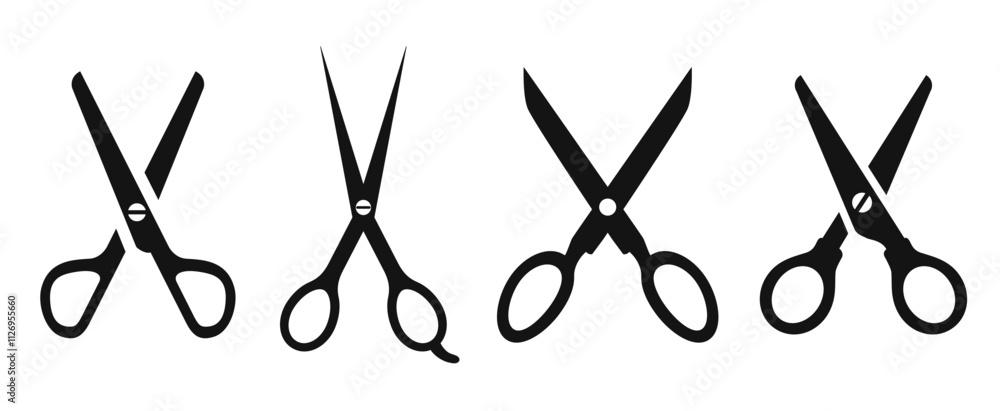Scissors vector silhouette icon