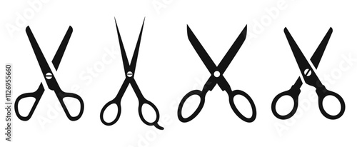 Scissors vector silhouette icon