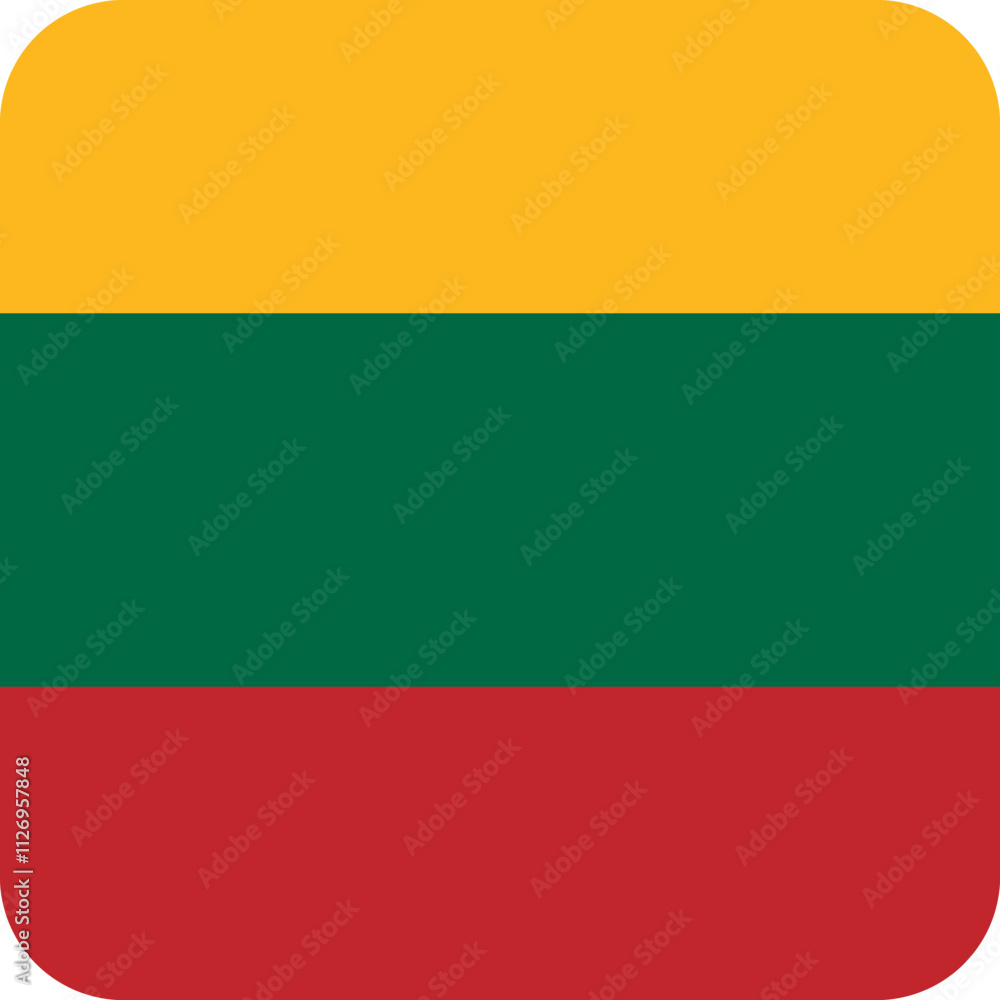 Lithuania Flag Square Icon Lithuania Flag Square Icon